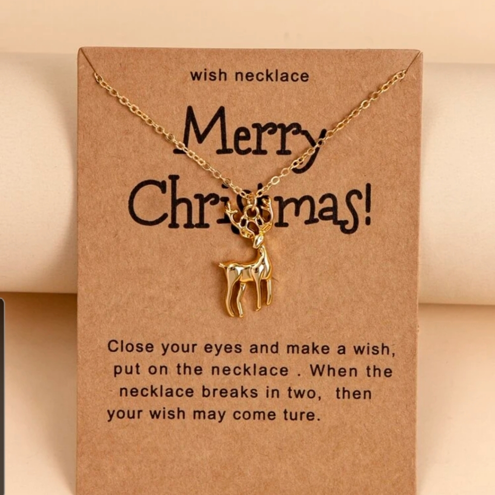 A gift they will cherish Reindeer pendant on chain